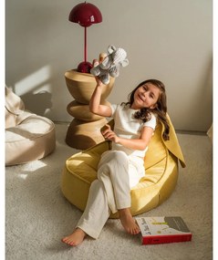 Жълт кадифен детски пуф Bunny – Wigiwama