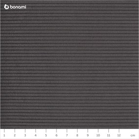 Тъмносив ъглов разтегателен диван от велур , ляв ъгъл Moghan - Micadoni Home