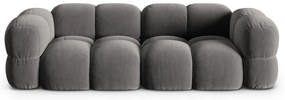 Сив кадифен диван 250 cm Loretto – Cosmopolitan Design