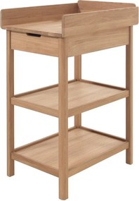 Маса за повиване от масивен дъб с маса за преповиване в естествен цвят Forrest – Vipack