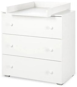 KLUPŚ - Детски комод с повивалник PAULA бял