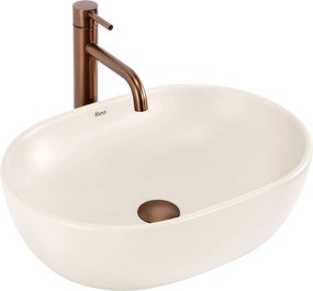 Комплект Конзолна WC Чиния Focus + Умивалник за Плот Rea Focus Creme