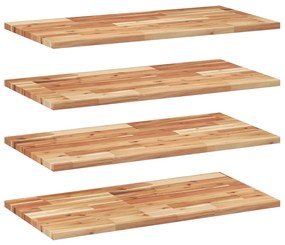3279554 vidaXL Плаващ рафт, 4 бр, 60x40x2 см, маслен финиш, акация масив