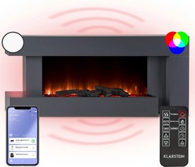 Klarstein Studio Light & Fire 2 Smart, камина, 1000/2000W, MDF, WiFi Контрол