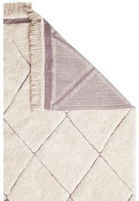 Кремав ръчно изработен памучен килим подходящ за пране 140x200 cm Bereber – Lorena Canals