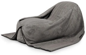 Тъмносив детски пуф от рипсено кадифе Cocoon 120 – SLOWDOWN