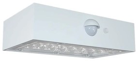 LED Соларен аплик със сензор LED/3W/3,7V 3000K/4000K IP65 бял