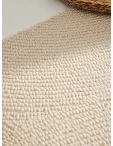 Ръчно изработена вълнена пътека в светло естествен цвят 80x200 cm Eleni Natural White – Hanse Home