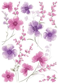 Декоративни стикери за стена Purple Flowers L