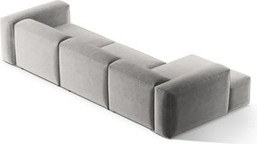 Светлосив ъглов диван (ляв ъгъл) Bergamo – Cosmopolitan Design