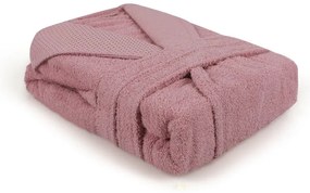 Розов памучен халат за баня размер L Cappa - Foutastic