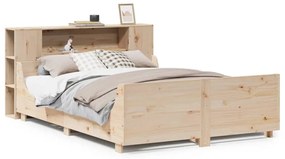 3323770 vidaXL Рамка за легло без матрак, 120x200 см, масивна чамова дървесина
