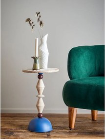 Кръгла странична масичка от масивна ела ø 30 cm Mannelli – Bloomingville