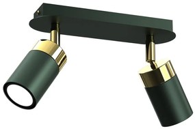 Точково осветително тяло JOKER 2xGU10/25W/230V, зелен/златист