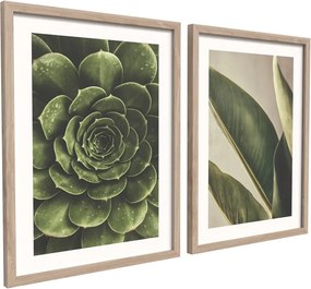 Печатни картини в комплект 2 бр. с включена рамка 30x40 cm Beauty Green – Styler