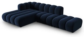 Тъмносин ъглов диван (ляв ъгъл) Lupine – Micadoni Home