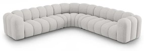 Светлосив шенилов модулен ъглов диван Lupine – Micadoni