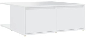806876 vidaXL Маса за кафе, бяла, 80x80x31 см, инженерно дърво