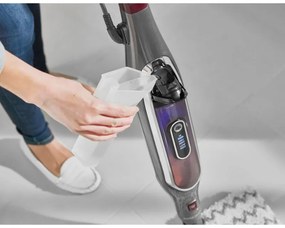 Парочистачка Shark S6003EU, 1200W, 0.35 л, 3 настройки, Технология Klick'n Flip, Steam Blaster, Dirt Grip подложки, Сив/Виолетов