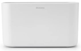 Кутия за аксесоари за баня Brabantia ReNew 1003494, Устойчива на корозия, Вътрешен разделител, Противоплъзгаща основа, Бял