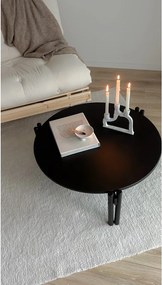 Черна кръгла масичка за кафе от масивен бор ø 80 cm Sticks – Karup Design