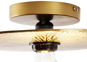 Ориенталска таванна лампа златиста кръгла - Konge