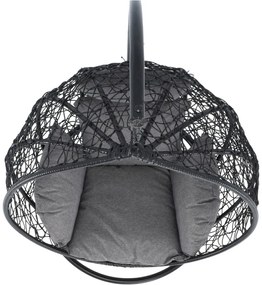 Тъмносив висящ фотьойл от изкуствен ратан Noela - Bonami Selection