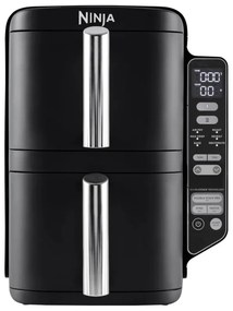 Фритюрник с горещ въздух Ninja SL300EU, 2470W, 7.6 л, 40-240C, 2 кошници, 6 програми, Синхронизирано готвене, Таймер, Автоматично спиране, Черен