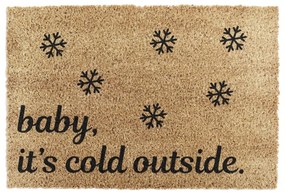 Изтривалка с коледен мотив от кокосови влакна 40x60 cm Baby It's Cold Outside – Artsy Doormats