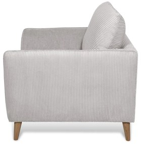 Светлосиво кресло от рипсено кадифе Paris – Scandic