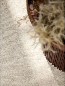 Кремав ръчно изработен вълнен кръгъл килим ø 200 cm Puristic Knots – Elle Decoration