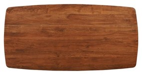 Кафява трапезна маса с акациев плот 100x220 cm Quenza – Light &amp; Living
