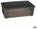 Кутия с капак Elegance Сив Пластмаса 5 L (19,5 x 11,5 x 33 cm) (12 броя)