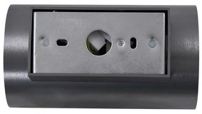 Модерна стенна лампа тъмно сива кръгла 2-светлинна GU10 50mm - Sandy