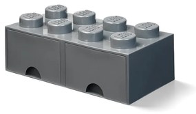 Детска тъмносива кутия за съхранение с 2 чекмеджета - LEGO®