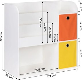 Бял дървен органайзер за детска стая