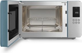 Микровълнова фурна с грил 4в1 SMEG Collezione MOC01SBMEU, 1900W, 29 л, 18 програми, Плавно затваряне, Звуков сигнал, LCD, Син