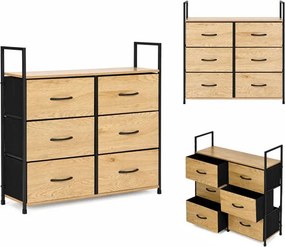Комод с 6 текстилни чекмеджета и метална конструкция 87 x 80 x 24 см