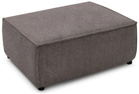 Кафяво-сива табуретка от рипсено кадифе Nihad – Bobochic Paris