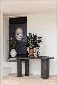 Тъмнокафява конзолна маса от декор от бор 70x150 cm Maan – WOOOD