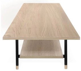 Масичка за кафе с плот от дъб в естествен цвят 60x120 cm Jugend - Woodman