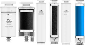 Диспенсър за пречистване и затопляне на чешмяна вода ELIXIR, 2100W, 38-99C, Обратна осмоза, Минерално обогатяване, Бял