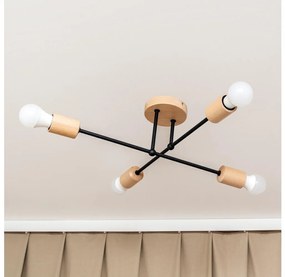 Плафониера CAMBRIDGE 4xE27/15W/230V, изработена от бор