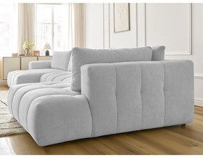 Светлосив сгъваем/с място за съхранение ъглов диван (десен ъгъл/U форма) Fuji – Bobochic Paris