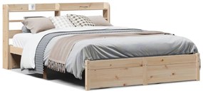 3306734 vidaXL Рамка за легло с табла, 120х200 см, бор масив