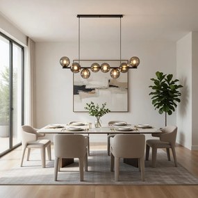 Полилей ФИОРЕ, черен/сив, 8xE27