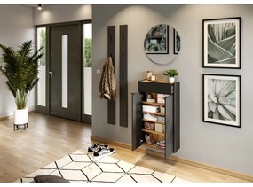 Антрацит/натурален шкаф за обувки Ameca - Germania