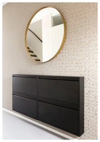 Черен метален шкаф за обувки Billy - Spinder Design