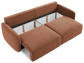 Разтегателен диван с място за съхранение в тухлен цвят 238 cm Kalena – Makamii