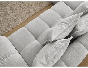 Светлосив шенилов сгъваем/с място за съхранение ъглов диван (ляв ъгъл/L форма) Everest – Bobochic Paris